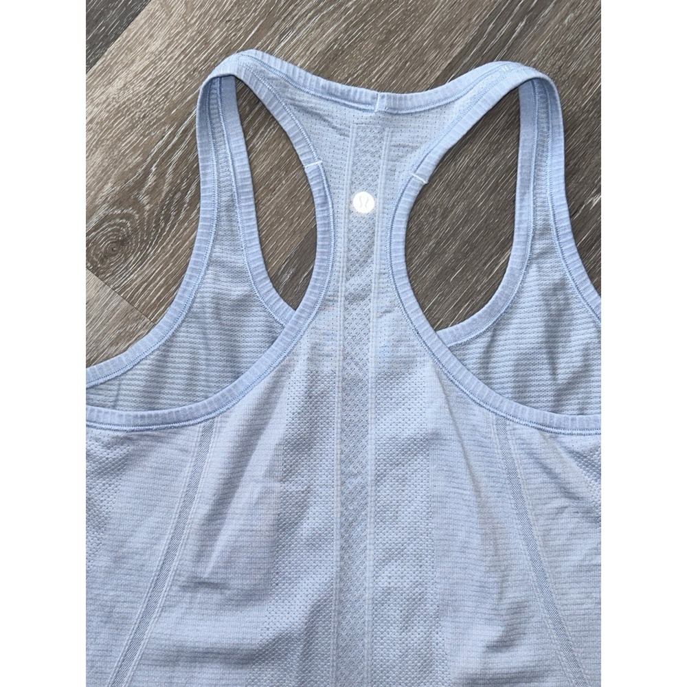 Lululemon Swiftly Tech racerback tank top blue Size 12 EXCELLENT